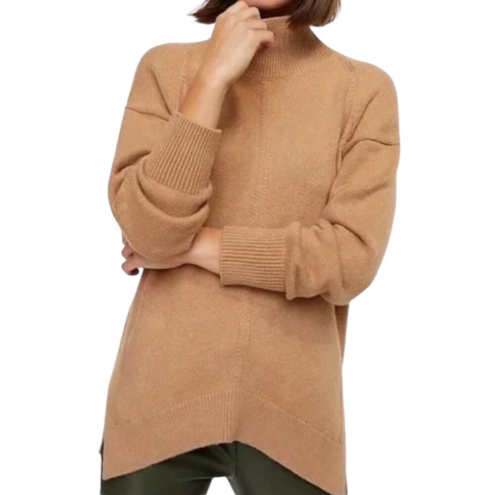 Size Small Anthropologie Maeve Camel Brown Mockneck Sweater